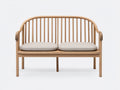Banc de jardin - Bois-Tissu - 142x60x88 cm - Bois naturel-Beige - Style scandinave