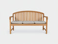 Banc de jardin - Bois-Tissu - 147x62x89 cm - Bois naturel-Gris clair - Style classique