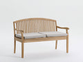 Banc de jardin - Bois-Tissu - 143x61x89 cm - Bois clair-Gris perle - Style scandinave